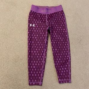 Purple under armor athletic leggings
